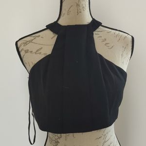 Ally US2 halter neck crop top zipper back